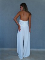 BELTED STRAPLESS  TOP- WHITE
