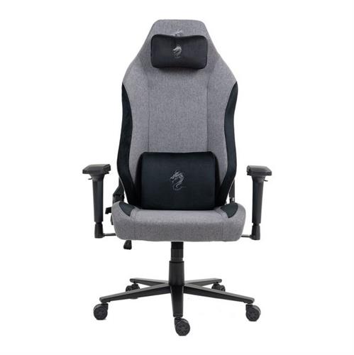 כסא גיימינג Dragon Alpine בד בצבע אפור ושחור