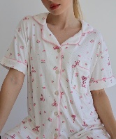 Bow tie floral סט מכופתרת