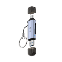מתאם CUDY 2-IN-1 Dual USB 3.0 SD/TF Card Reader UH200