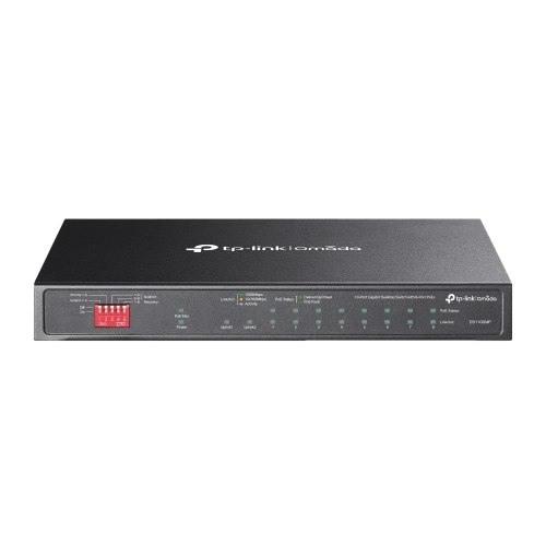 מתג שולחני Omada DS110GMP Gigabit עם 8 יציאות PoE+ ותקציב הספק 123W
