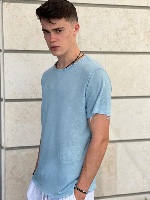 חולצה קצרה פשתן גבר MILA