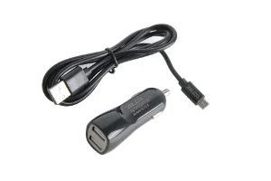 מטען רכב כפול מיקרו כולל כבל USB