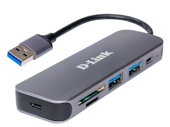 מיני תחנת עגינה / מפצל ל-5 מוצרים: USB-C + 2xUSB 3.0 + חריץ לכרטיס SD + חריץ לכרטיס Micro SD