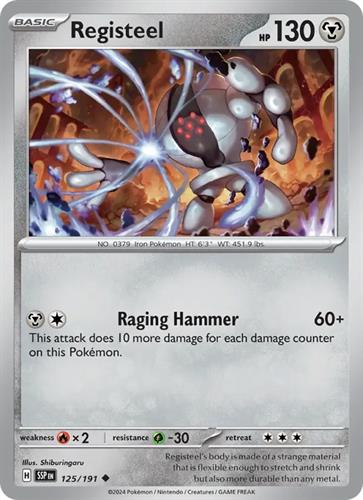 קלף בודד single פוקימון - registeel - Surging Sparks - 125/191