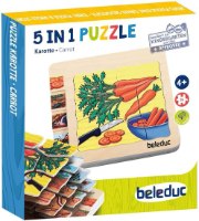 פאזל גזר מעץ 5 ב 1 עם 30 חלקים  17044 BELEDUC