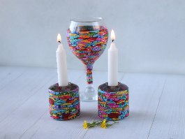 זוג פמוטים דו צדדיים בצבעוניות עזה