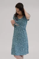 שמלת הנקה – מאיה טורקיז בהיר מודפס