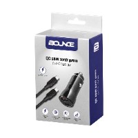 מטען לרכב  יציאות USB + TYPE C עם כבל TYPE-C