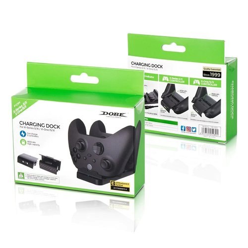 סוללות ומטען ל-2 בקרים DOBE XONE/XBOX SERIES X/S Charger Dock