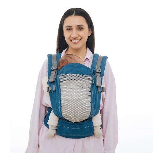 מנשא ילקוט - לאב אנד קרי ג'ינס בהיר