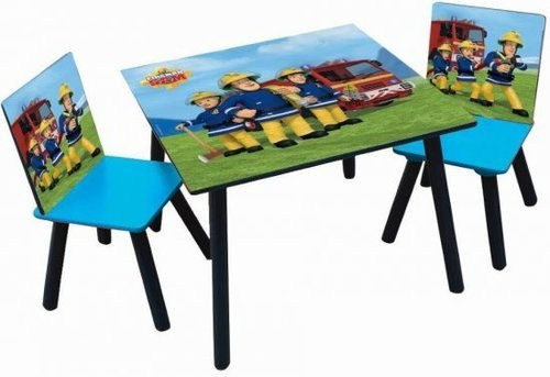 סט ישיבה שולחן + 2 כסאות מעץ לילדים | סמי הכבאי | מק"ט 7290115901535 |  קפיץ קפוץ