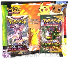 קלפי פוקימון בליסטר 2 בוסטרים ומחק Pokémon TCG: 2 Booster Packs & Pikachu Eraser