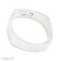 טבעת נישואין מרובעת מכסף RG6228