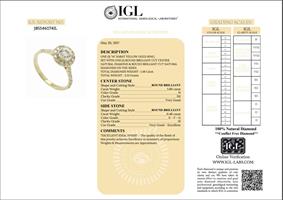 טבעת יהלומים 1.5 קראט בזהב 14 קאראט תעודה גמולוגית