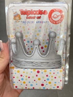 קישוט כתר מלך כסף