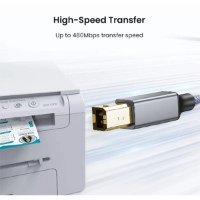 כבל מדפסת ואודיו באורך NIERBO USB B to Type-C Printer Cable and for Digital DJ Controller 1.5M/2M/3M
