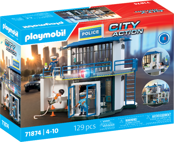 פליימוביל - תחנת משטרה עם חדר לקירה - 71874  Playmobil