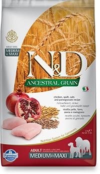 N&D נטורל אנד דלישס לכלב בוגר עוף רימון דגנים קדמונים 12 קג - Natural & Delicious CHICKEN 12KG