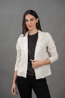 ג'קט קלאסי פשתן בז'