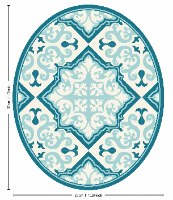 עיצוב איזור האסלה – מדבקה (39 ₪) שטיחון (88 ₪) סט (119 ₪) רחביה טורקיז TIVA DESIGN