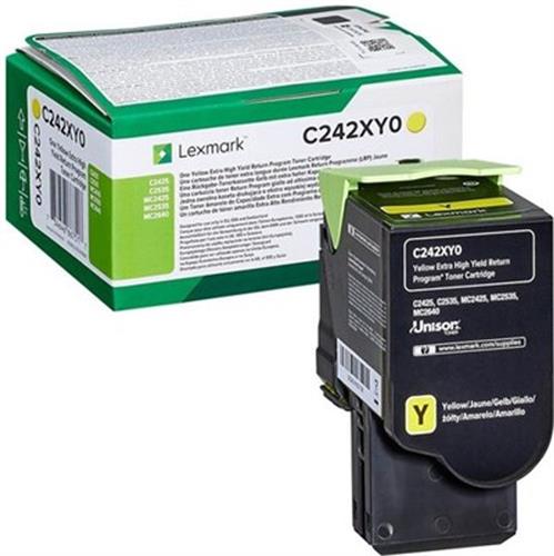 LEXMARK C/MC2425/2535 Yellow Toner Yield Value: