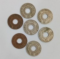 אוסף 7 מטבעות 5 מילים, פלשתינה (א"י)- שנים שונות , המנדט הבריטי