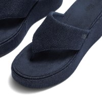 כפכף פלטפורמה וודג' כחול נייבי פיטפלופ FITFLOP