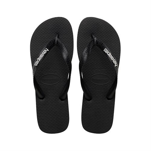 Havaianas Logo Filete- שחור+ לוגו לבן