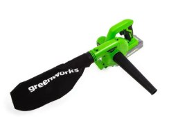 מפוח/שואב גורס 24V + סוללה 4 אמפר ומטען מהיר 99706-8 GREENWORKS