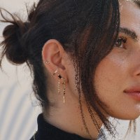עגיל חישוק זהב בודד