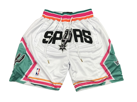 מכנסי NBA קצרים - סן אנטוניו ספרס - Just don - לבן