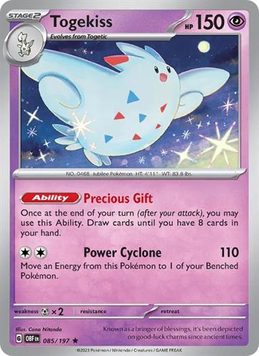 קלף בודד single פוקימון - togekiss - Obsidian Flames - 085/197