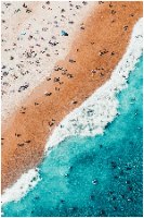תמונת קנבס לאורך חוף הים ממעוף הציפור "Sea From Above" |בודדת או לשילוב בקיר גלריה | תמונות לבית