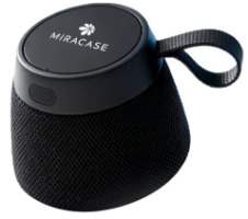 רמקול אלחוטי מגנטי Miracase MMBS1 – פריט בודד שחור בעל מרקם בד ולולאה עם לוגו Miracase למעלה Bluetooth