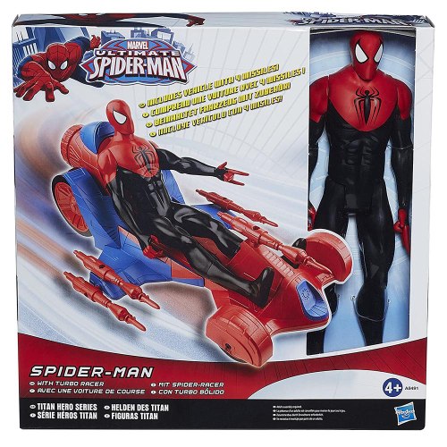 ספיידרמן - דמות ספיידרמן שחור עם מכונית - SPIDERMAN