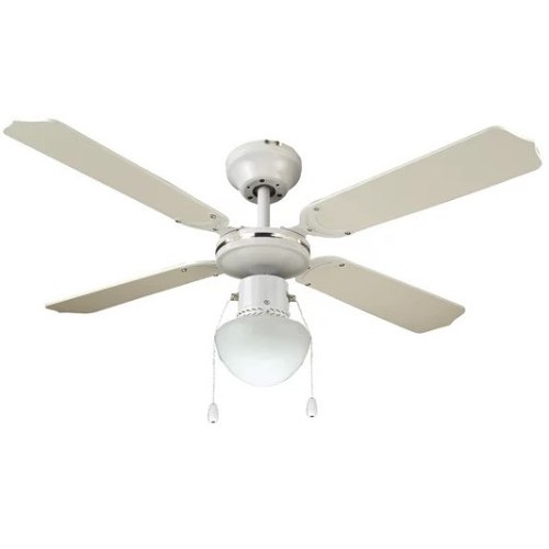 מאוורר תקרה Semicom MIAMI ‏42 אינץ׳ – לבן, כולל גוף תאורה E27