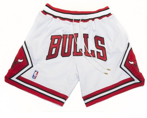מכנסי NBA קצרים שיקאגו בולס JUST DON לבן