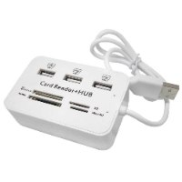 מפצל USB 3.0 וקורא כרטיסים TF/SD/MS/M2