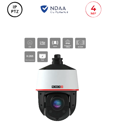 מצלמת IP ממונעת כולל זרוע PTZ POE 4MP )Provision Z4-25IPEN-4(IR