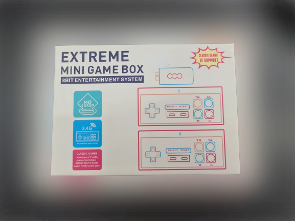 קונסולת רטרו 8-ביט עם 2 שלטים אלחוטיים MINI GAME BOX
