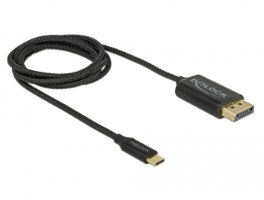 כבל מתאם Type-C זכר לחיבור DisplayPort זכר באורך 1 מטר Delock USB cable 4K 60Hz coaxial