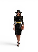כובע רחב שוליים בצבע שחור  - black boater - MELANIA TRUMP INAUGURATION HAT