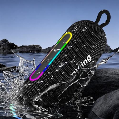 רמקול בלוטוס NewRixing NR-8838 עם תאורת RGB ועמידות IPX7