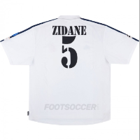 Real Madrid Home Shirt UCL 2001/02 - Zidane 5#