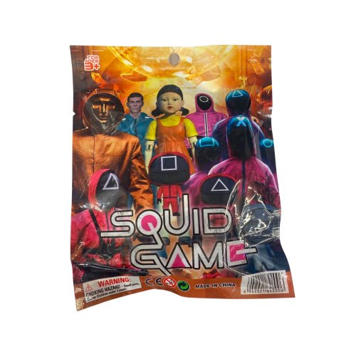 שקיות הפתעה - משחקי דיונון  דמות + 3 קלפים - SQUID GAME