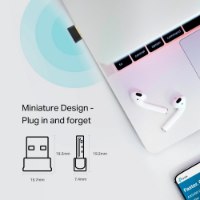 מתאם רשת אלחוטי זעיר Tp-Link Archer T2UB Nano AC600 USB – מתאם הרשת מחובר למחשב נייד עם Wi-Fi
