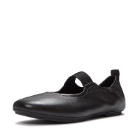 דליקטו פואז נעל מרי ג'יין מעור שחור FITFLOP Delicato Poise Leather Mary Jane פיטפלופ