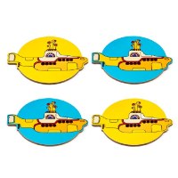 מארז ארבע תחתיות כוסות ביטלס Yellow Submarine - סוג ב'