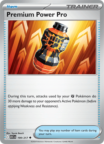 קלף פוקימון בודד single - premium power pro – Ascended Heroes – 199/217